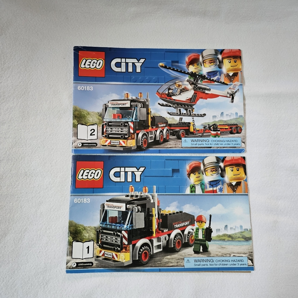 LEGO 60183 City Special Transport Vehicles 1 & 2 Instruction Manuals Only